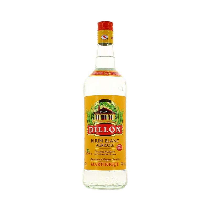 DILLON - RHUM BLANC - 1L - 55° DILLON - RHUM BLANC - 1L - 55°