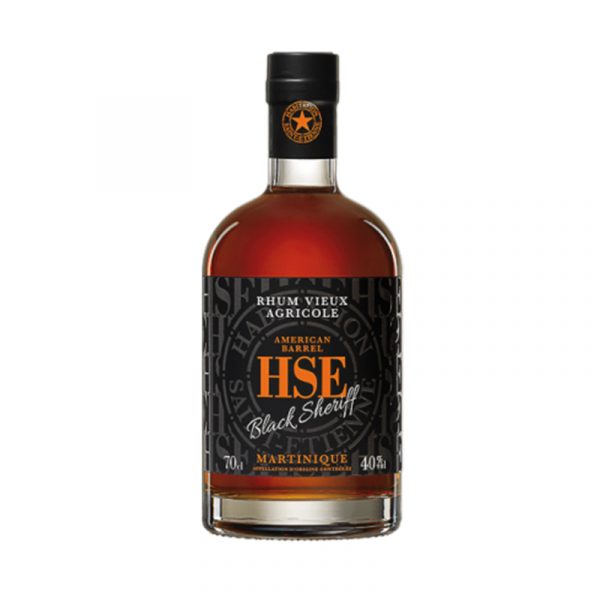 HSE - RHUM VIEUX - BLACK SHERIFF - FÛT DE BOURBON - 70CL - 40°