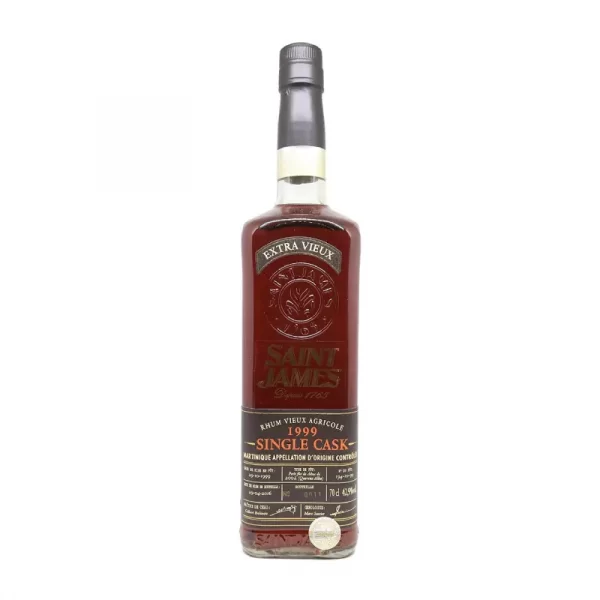 SAINT JAMES - RHUM HORS D'ÂGE - SINGLE CASK - MILLÉSIME 1999 - COFFRET BOIS - 70CL - 42,9°